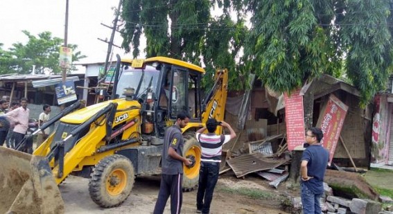 Bulldozing of Party offices on Govt lands continue in Tripura